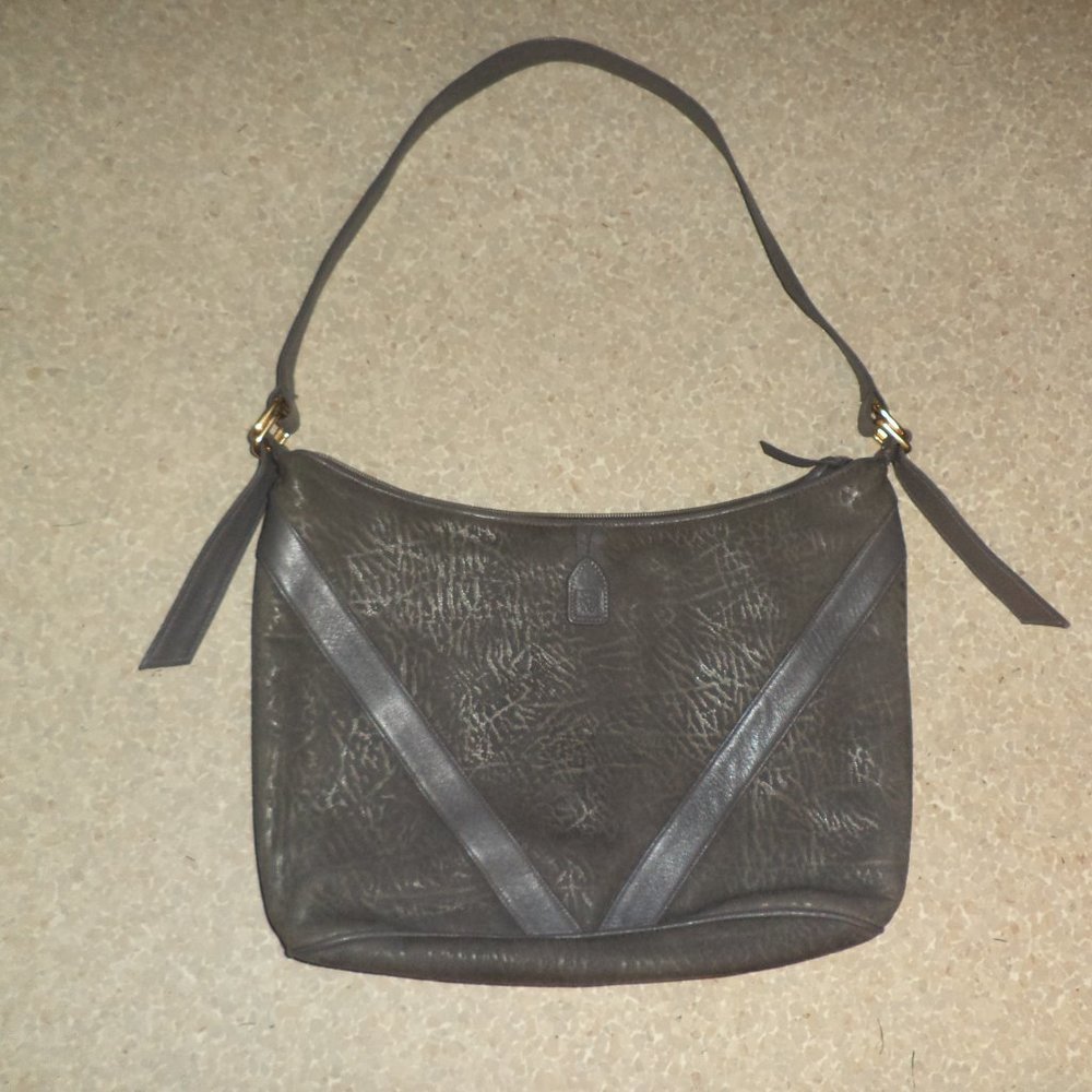 ANNE KLEIN gray leather purse - NEW